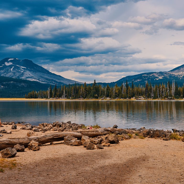 Three Sisters across Sparks Lake