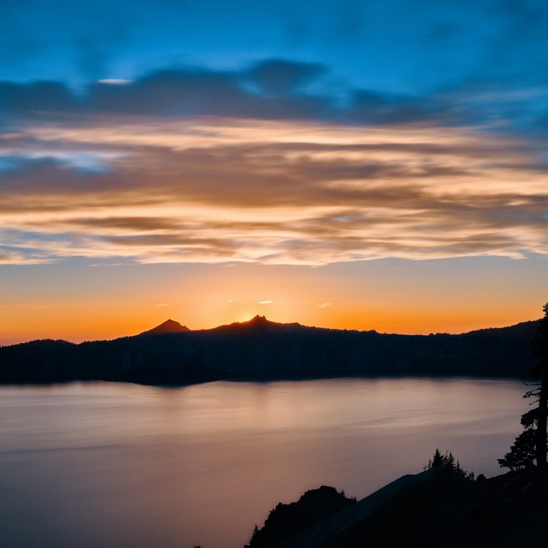 Sunset at Crater Lake