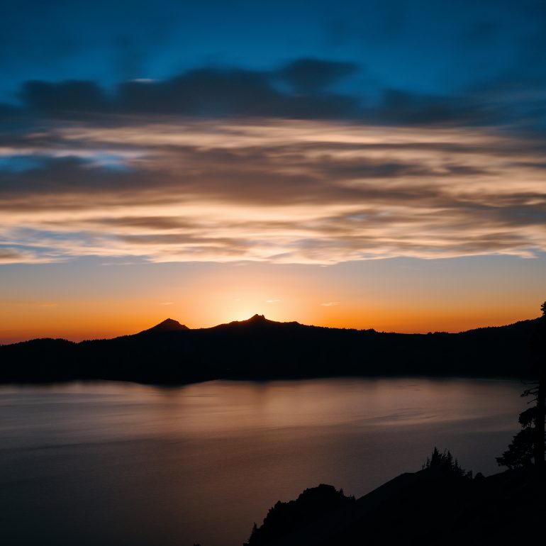 Sunset at Crater Lake