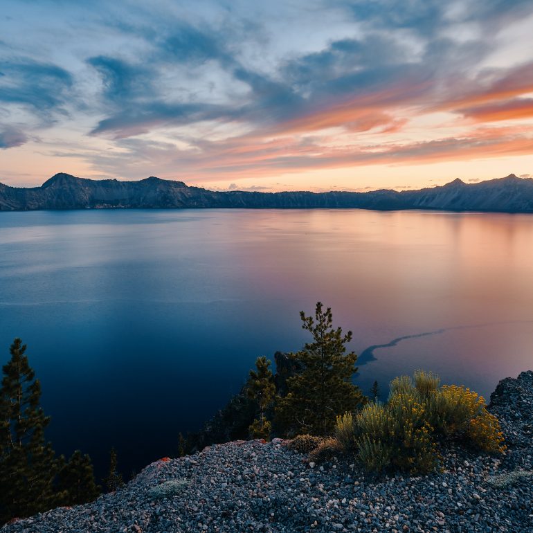 Dusk at Crater Lake