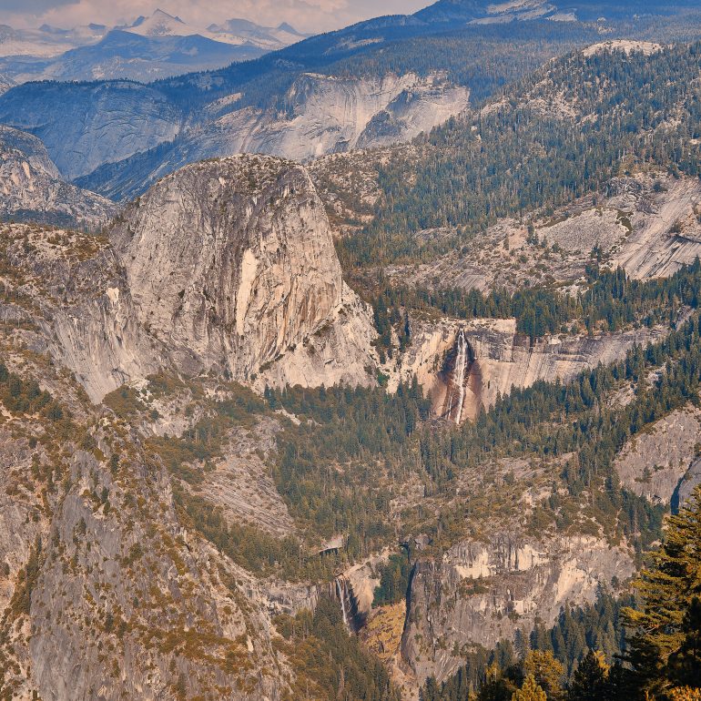 Vernal falls and Nevada falls
