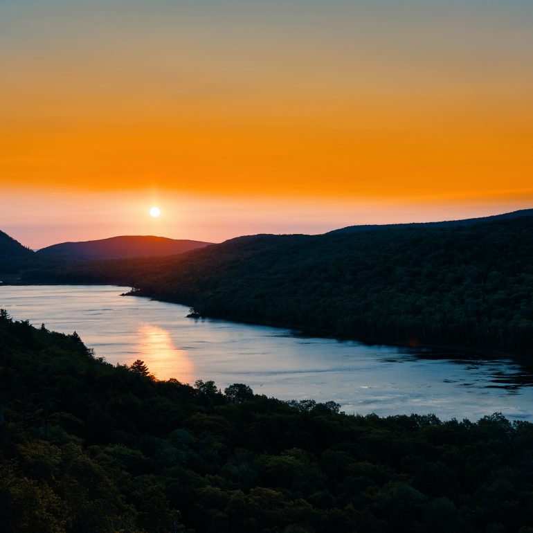 Sunrise at Lake of the Clouds