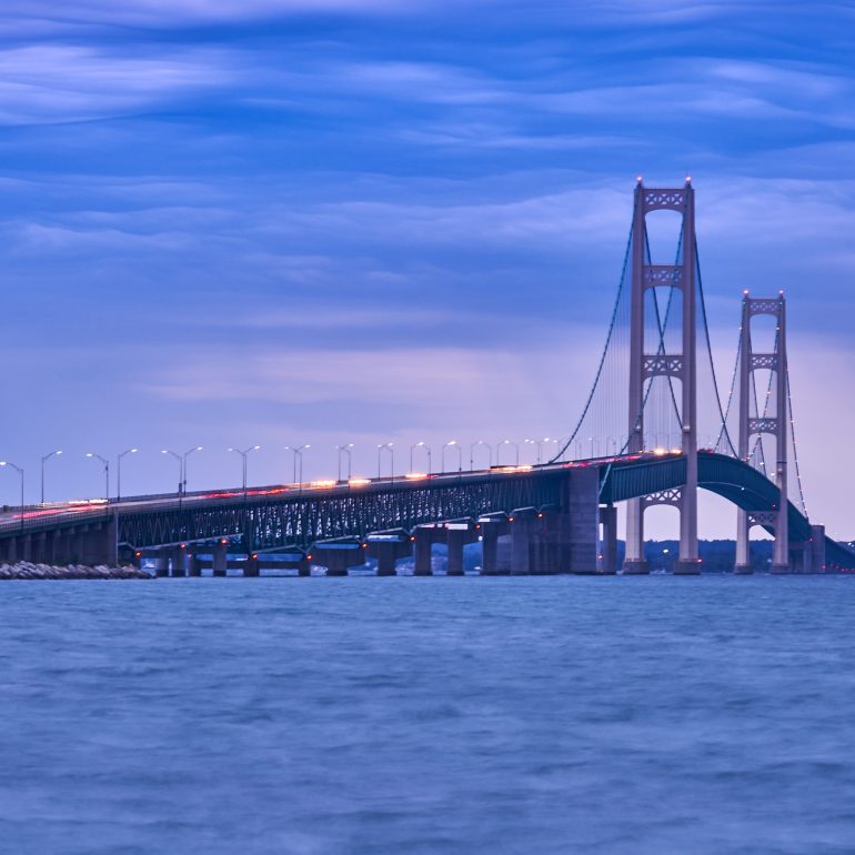 Mackinac Bridge after Dusk
