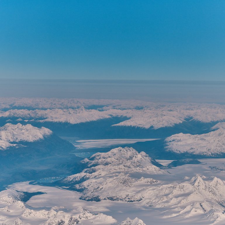 Ice-Capped Rugged Mountains