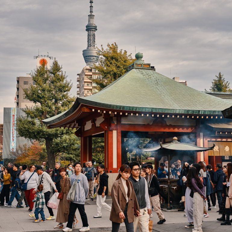 Skytree from Sensō-ji temple