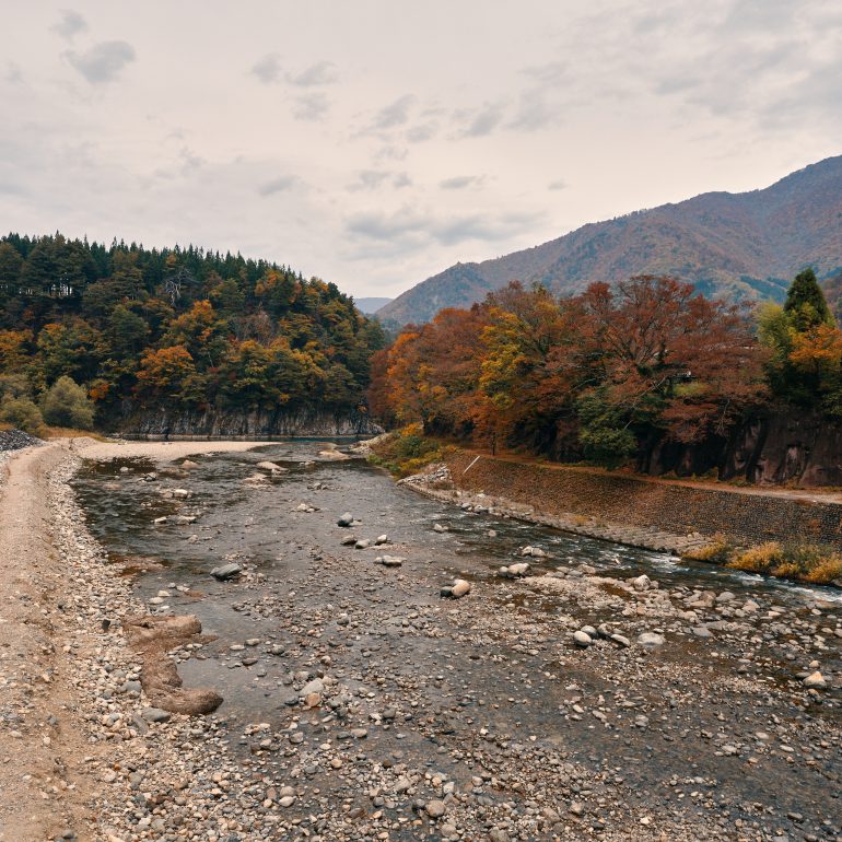 Sho River under Ogimachi Bridge
