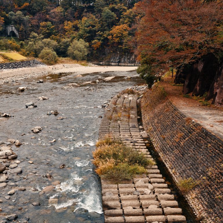 Sho River under Ogimachi Bridge