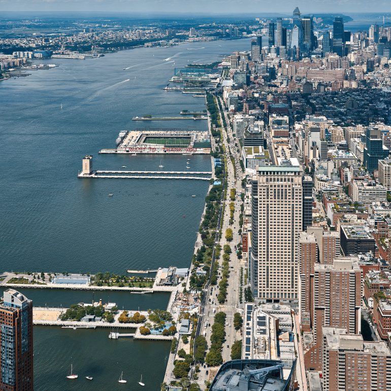 Hudson River viewed from One World Observatory