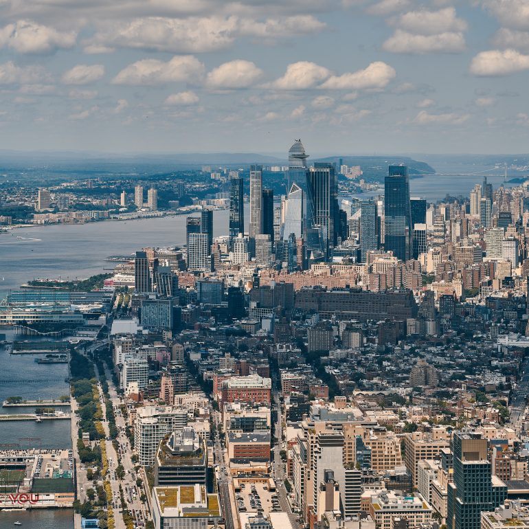 Hudson River viewed from One World Observatory