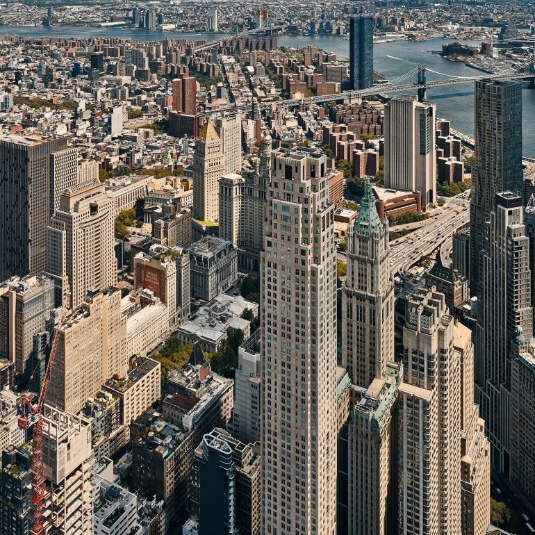 East River viewed from One World Observatory