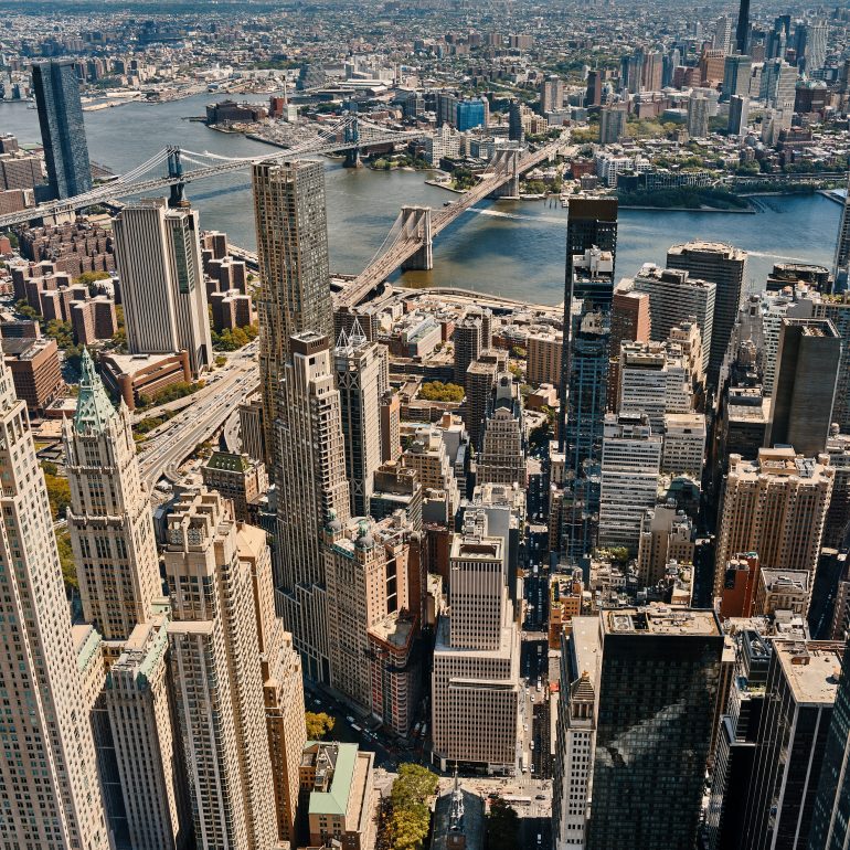 East River viewed from One World Observatory