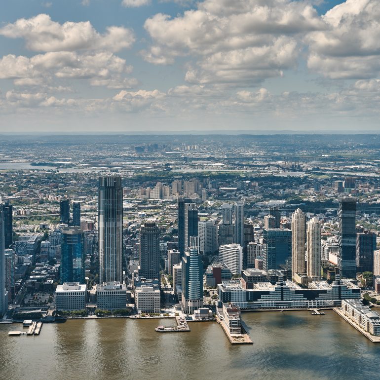 Jersey City viewed from One World Observatory