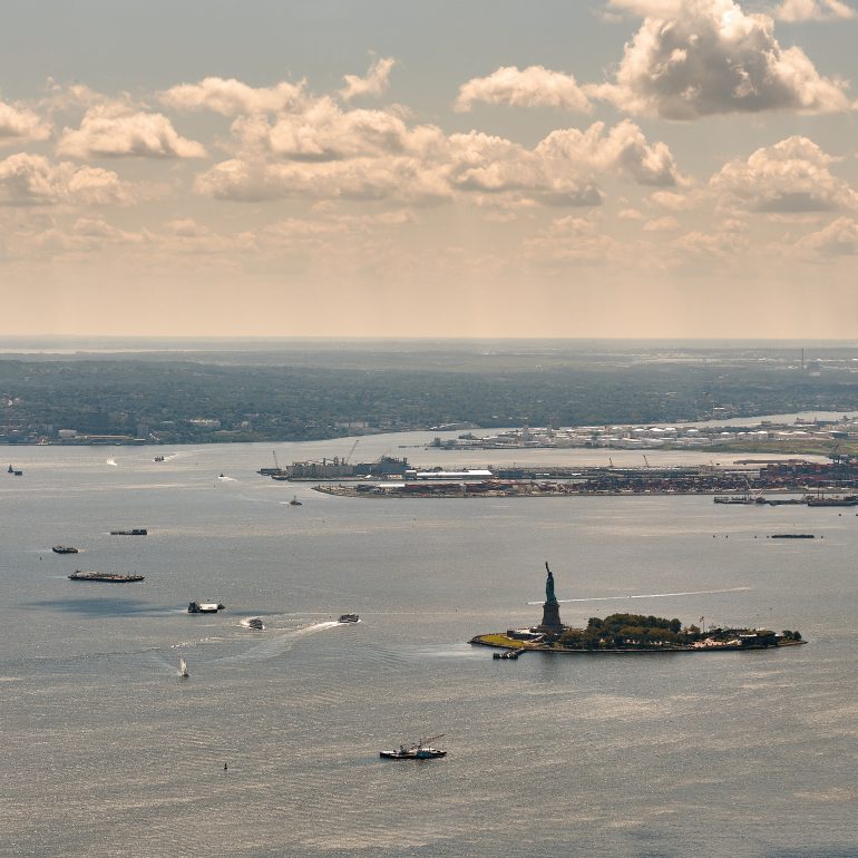 Statue of Liberty viewed from One World Observatory