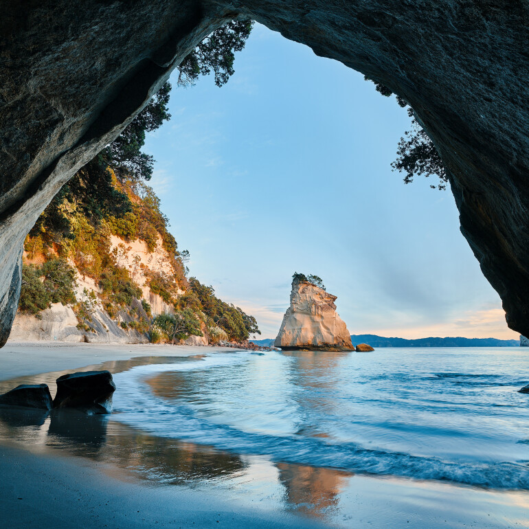 Dawn at Cathedral Cove