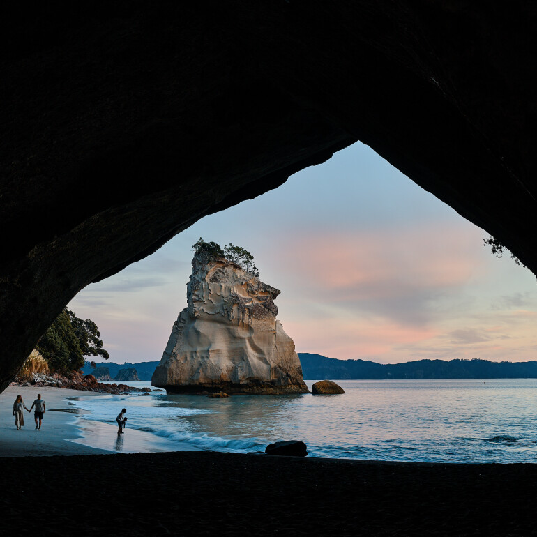 Dawn at Cathedral Cove