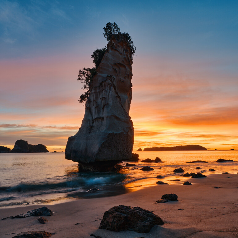 Dawn at Cathedral Cove