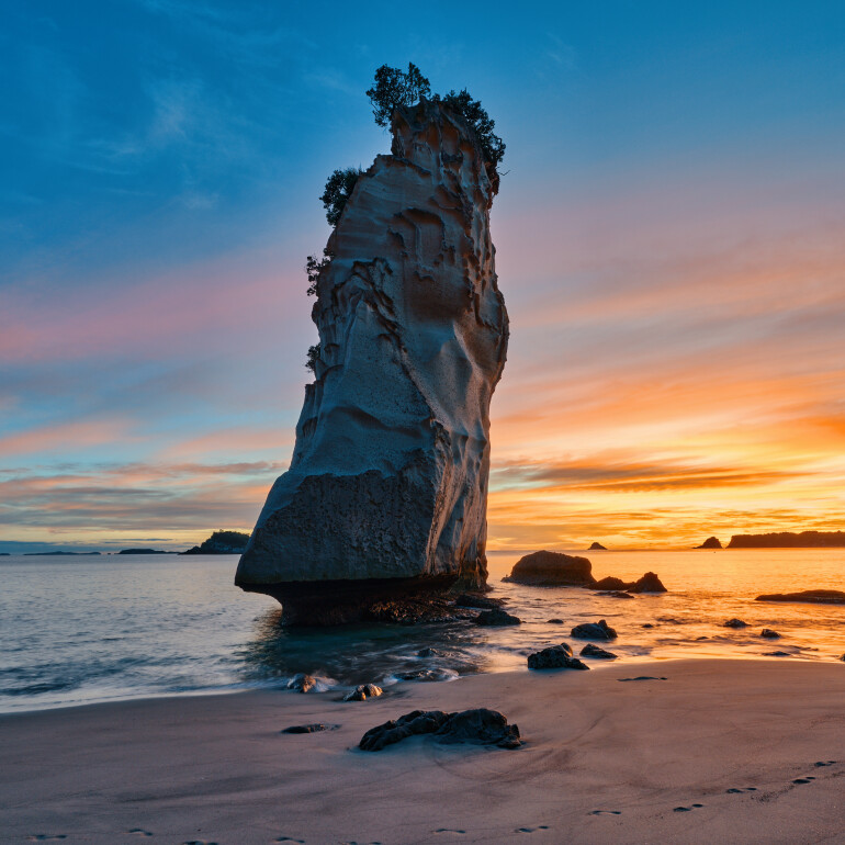 Dawn at Cathedral Cove