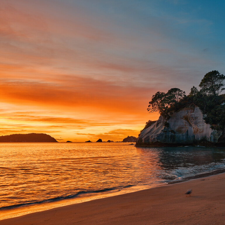 Sunrise at Cathedral Cove