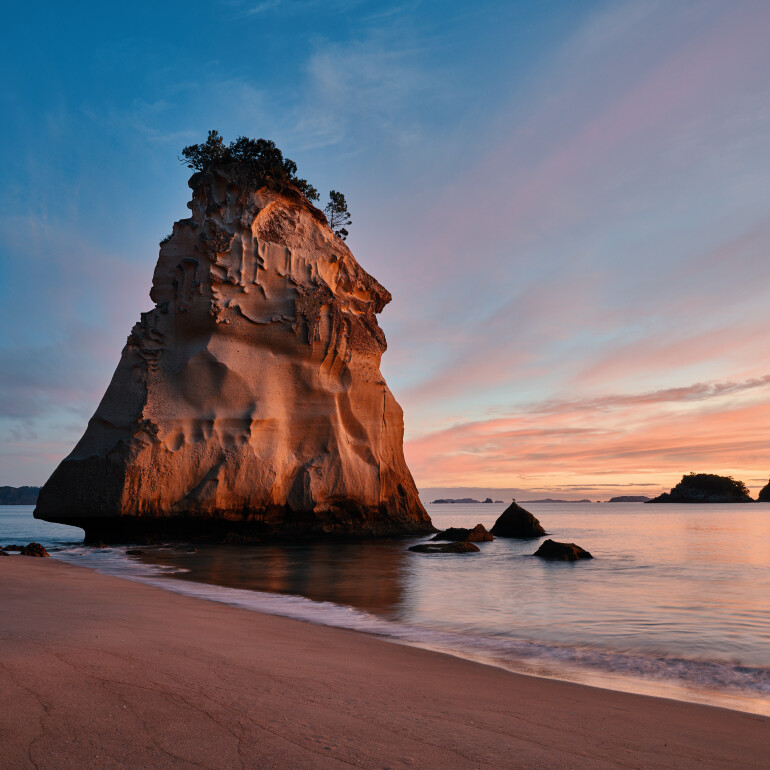 Dawn at Cathedral Cove